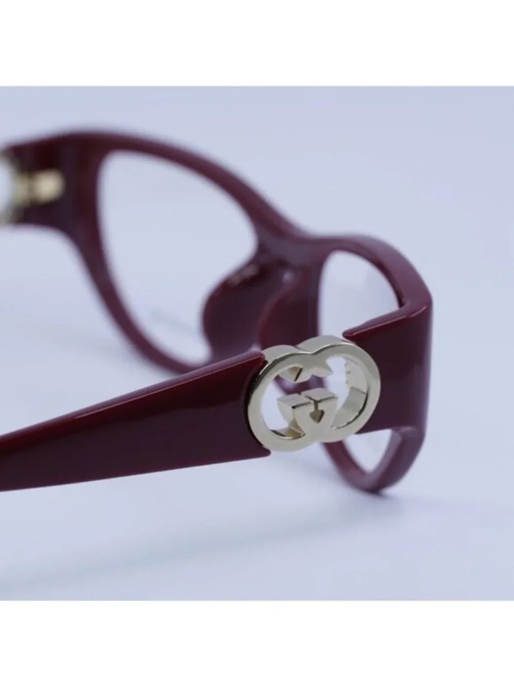 Gucci GG1825O 003 Eyeglasses Bordeaux 54mm Cat Eye Frame